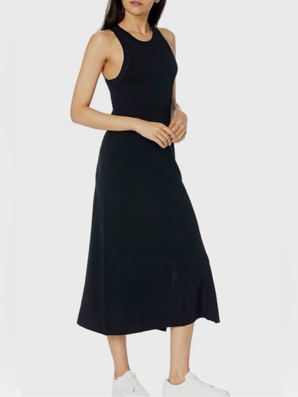 The Drop Gabriela Black Cut-In A-Line Maxi Dress, size L